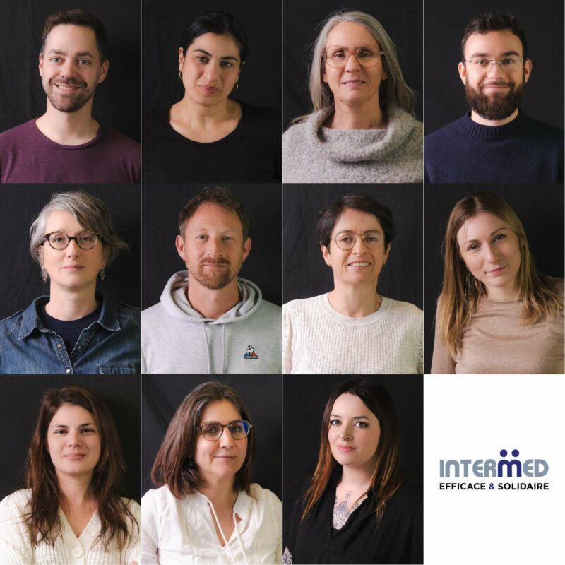 Mosaïque des membres de l'équipe de salariés permanents d'INTERMED.